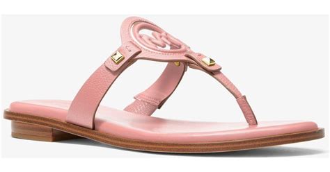 sandalen michael kors puder rosa|Michael Kors leather sandals.